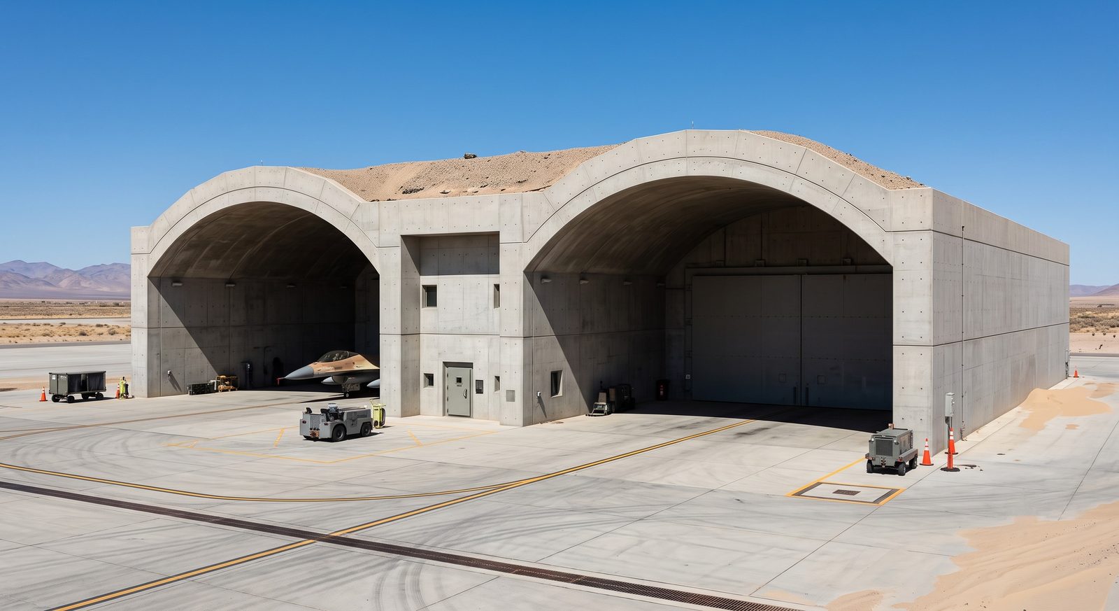 Canopy-type alert aircraft shelter - Wonder Arch Liner 400×200